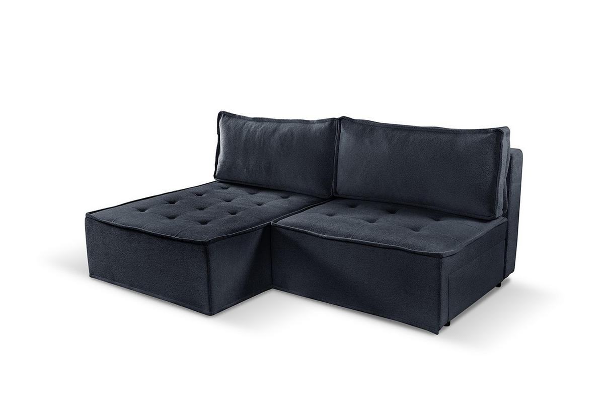 ECKSOFA Bohoo Mini Modernes Mit Schlaffunktion Graphit Links - Graphitfarben, Holz (140/200cm) - Kaiser Möbel