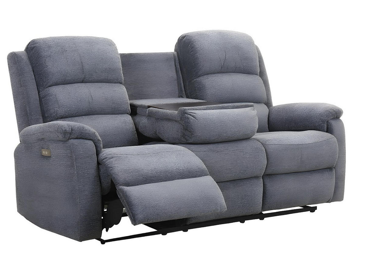 COUCHGARNITUR - 5 Personen - stoff - grau Nevers - Grau, Textil (187/103/95cm) - Vente-Unique