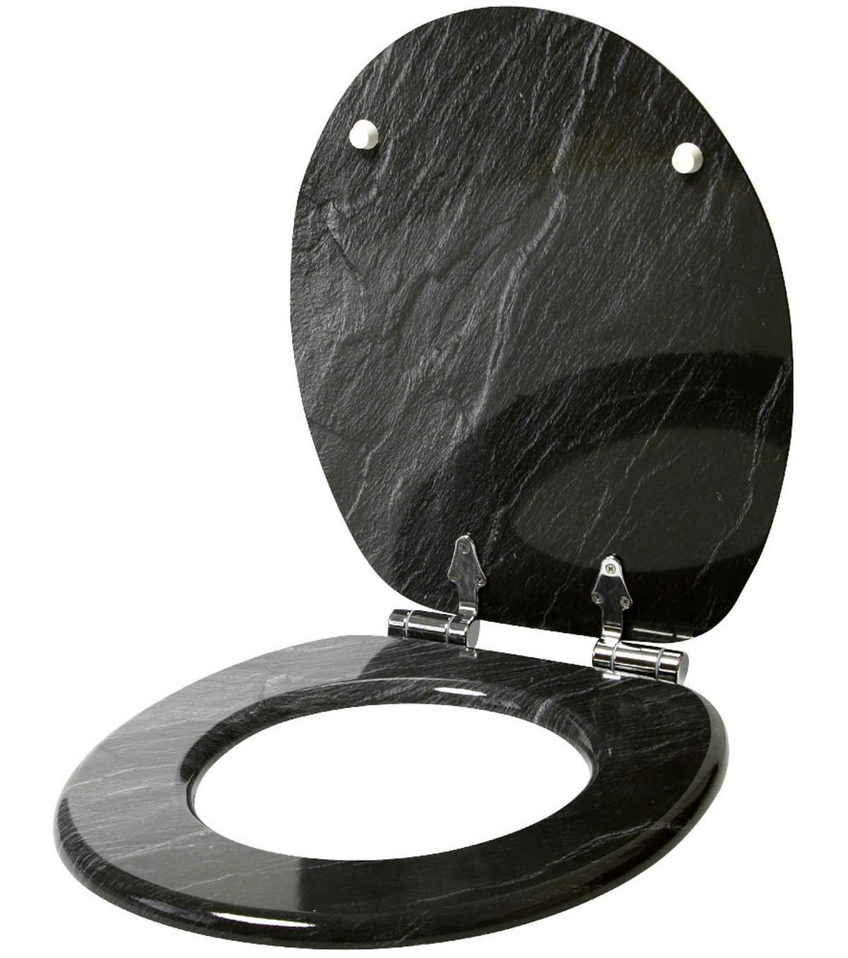 WC-SITZ Granit - Schwarz, Holzwerkstoff (38/6/47cm) - Sanilo