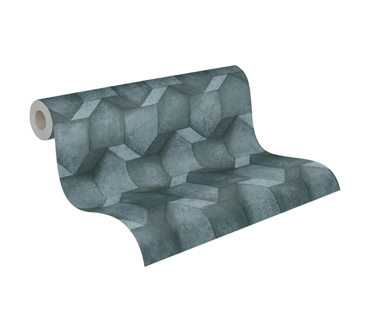 VLIESTAPETE Blau 53/1005 cm - Türkis, Textil (53/1cm) - KUNSTLOFT