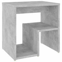 NACHTTISCH mit offenen Fächern 40/30/40 cm aus Holzwerkstoff in Betongrau - Hellgrau/Grau, Holz (40/40/30cm) - vidaXL