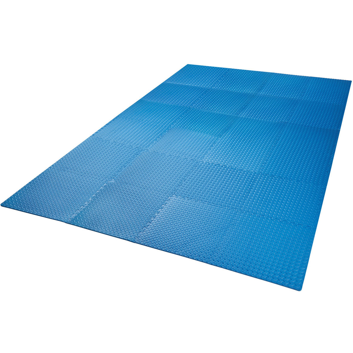 SCHUTZMATTENSET ,leichte Reinigung und flexibel erweiterbar,blau - Blau, Kunststoff (246/362cm) - tectake