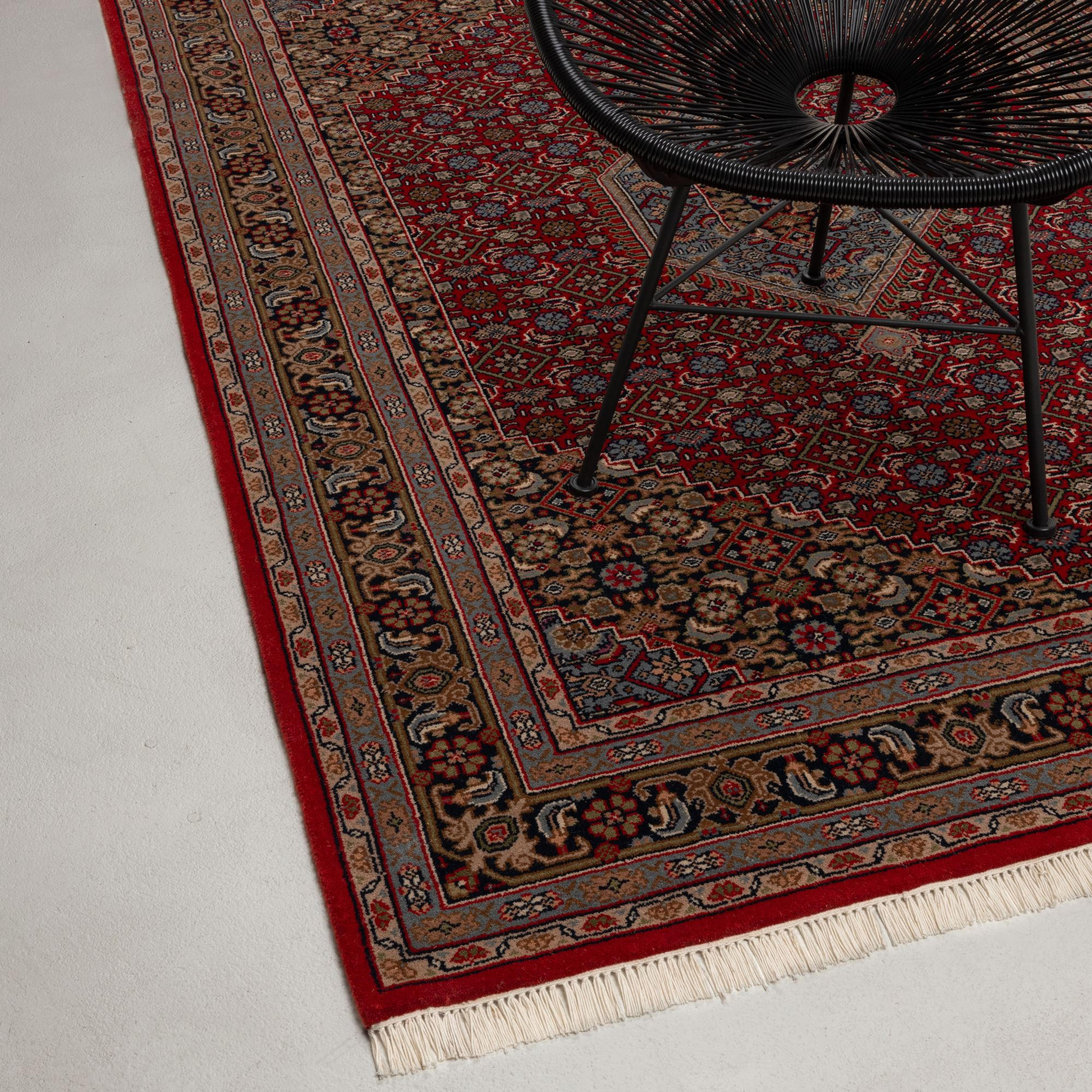 ORIENTTEPPICH Indo Bidjar, klassisch, strapazierfähig 40x60 cm - Rot, Textil (40/60cm) - Rug and Roll
