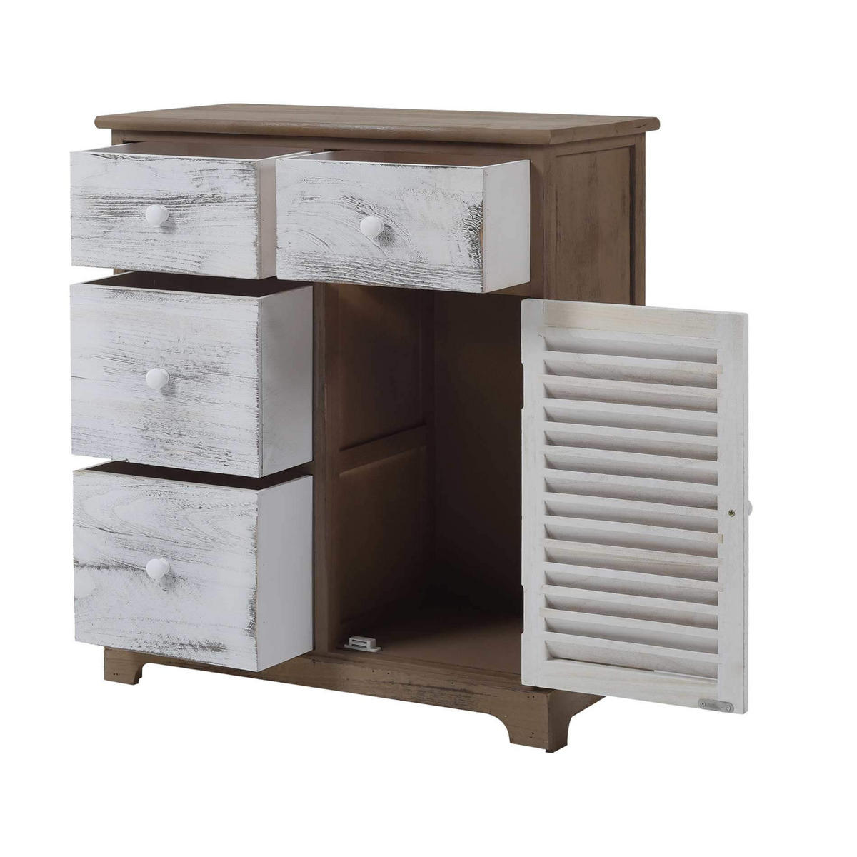 KOMMODE Weiß 30/60/70 cm - Weiß, Holz (30/70/60cm) - Mobili Rebecca