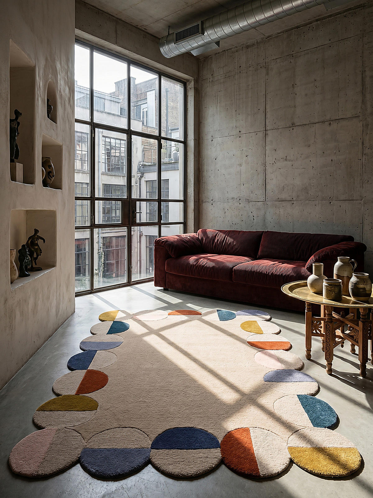 TEPPICH aus Wolle HALLEIN in Rost, geometrisch, 200 x 290 cm - Multicolor, Textil (200/290cm) - KADIMA DESIGN