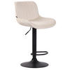 BARHOCKER Lento, Gestell schwarz, Samt Creme - Creme/Schwarz, Textil/Metall (50/100/50cm) - TPFLiving