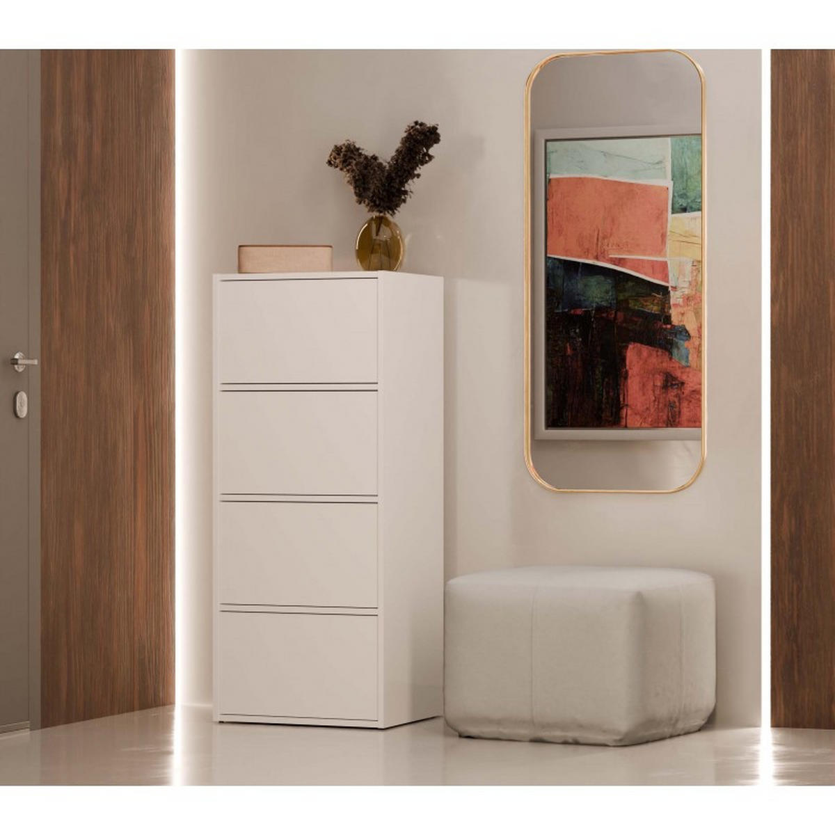 KOMMODE Weiß 50/119/40 - Weiß, Holzwerkstoff (50/119/40cm) - RAUMHIRSCH FURNITURE