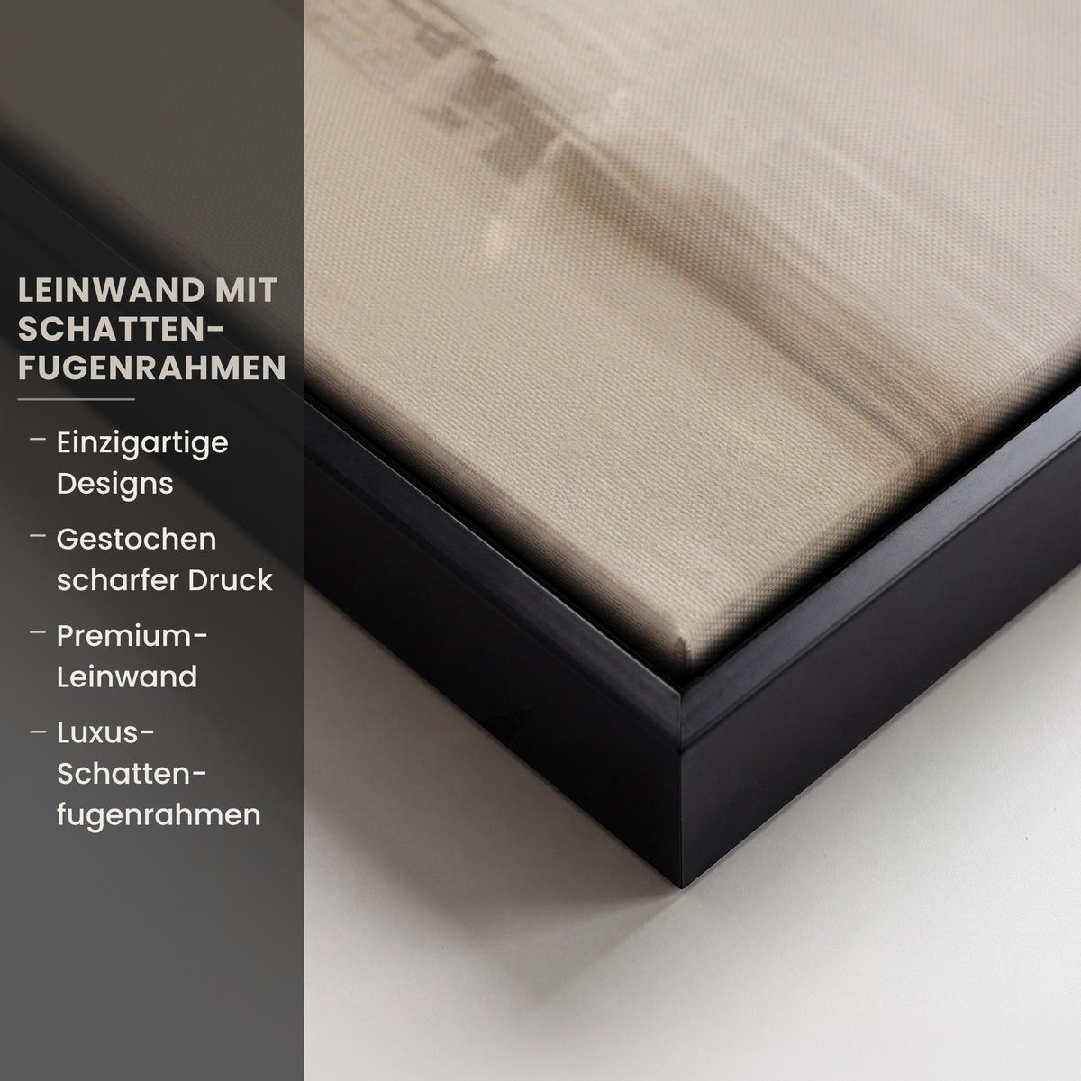 LEINWAND Bilder mit Rahmen - Moderne Kunst - Abstrakt - Beige - 60x90 - Beige, Textil (60/90cm) - MuchoWow