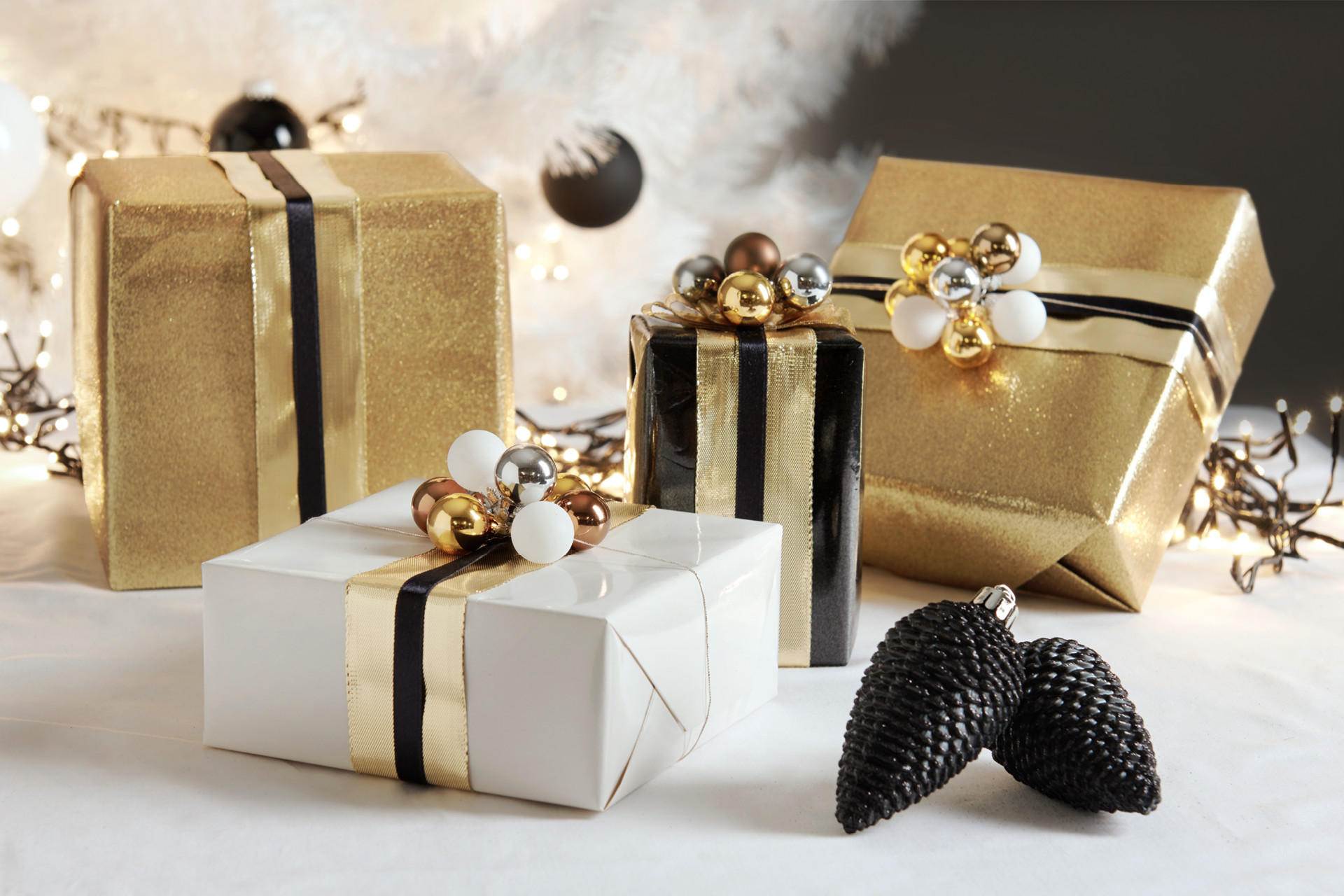 Verpackte Weihnachtsgeschenke