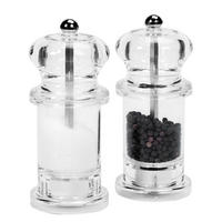 SALZ- & PFEFFERMÜHLEN-SET (2er Set) Spice Shuttle - Transparent, Kunststoff (6/14/6cm) - BUTLERS