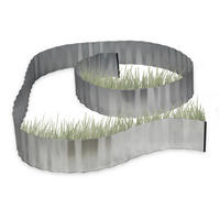 RASENKANTE - Silberfarben, Metall (500/16/0.1cm) - Relaxdays