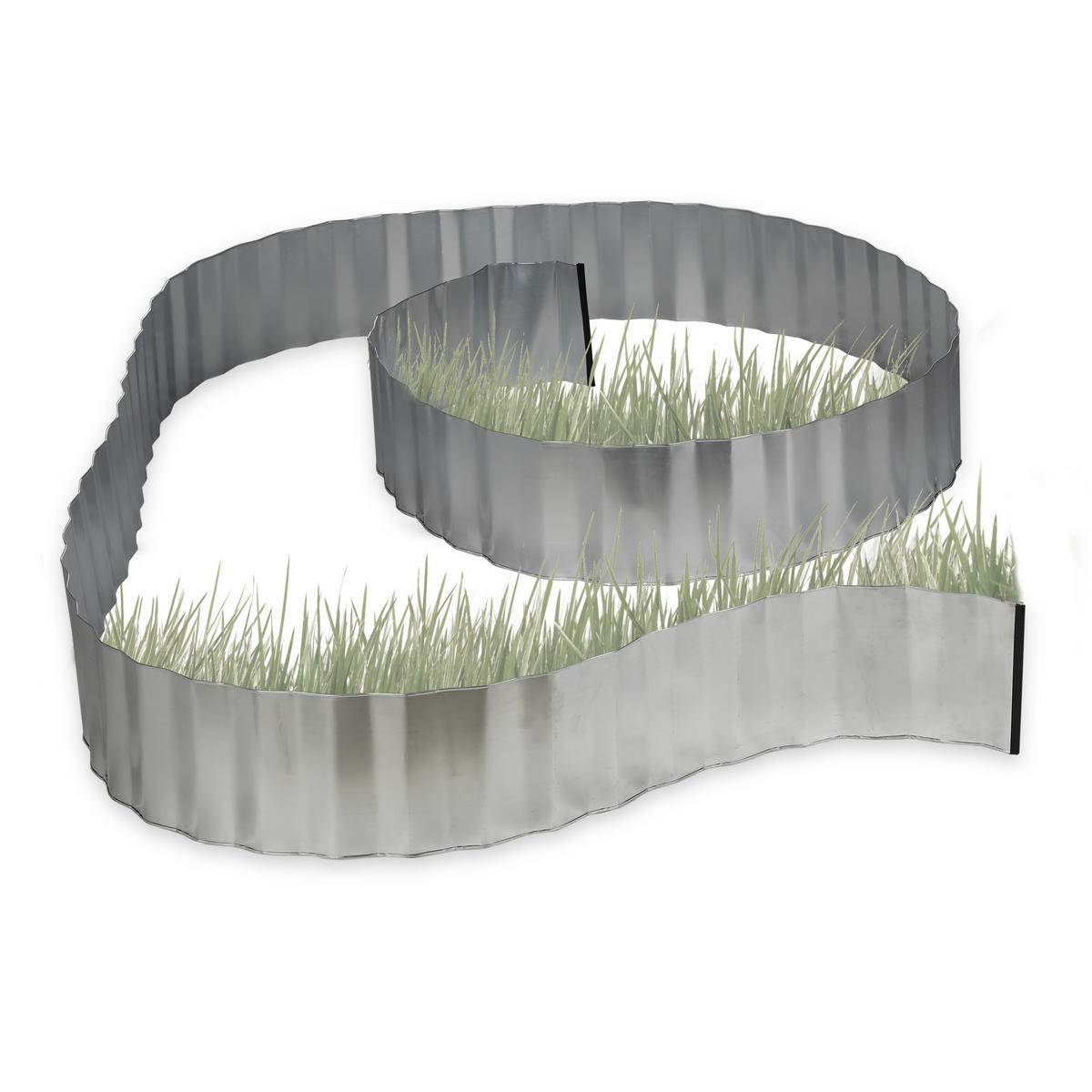 RASENKANTE - Silberfarben, Metall (500/16/0.1cm) - Relaxdays