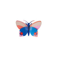 WANDDEKO Leucht Falter 7/16 cm - Multicolor, Wellpappe (7/16/24cm) - KUNSTLOFT