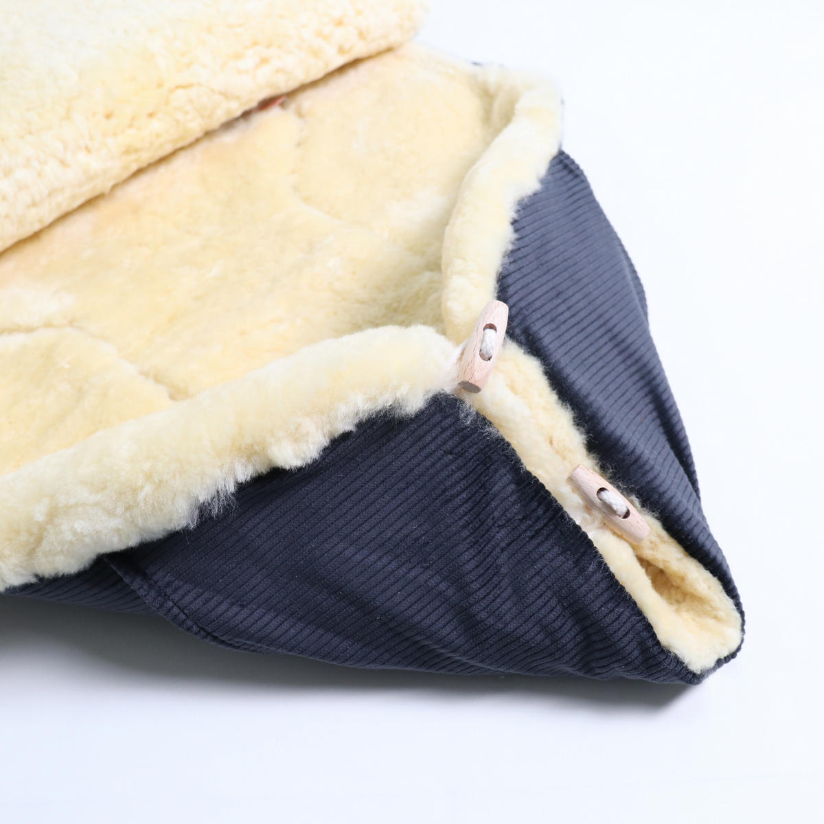 LAMMFELL-FUSSSACK Filius Cord, dark grey - Dunkelgrau, Fell (46/6/100cm) - Kaiserbaby