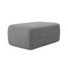 POUF Chenille Stoff Grau - Schieferfarben/Schwarz, Kunststoff/Textil (102/40/62cm) - Makamii