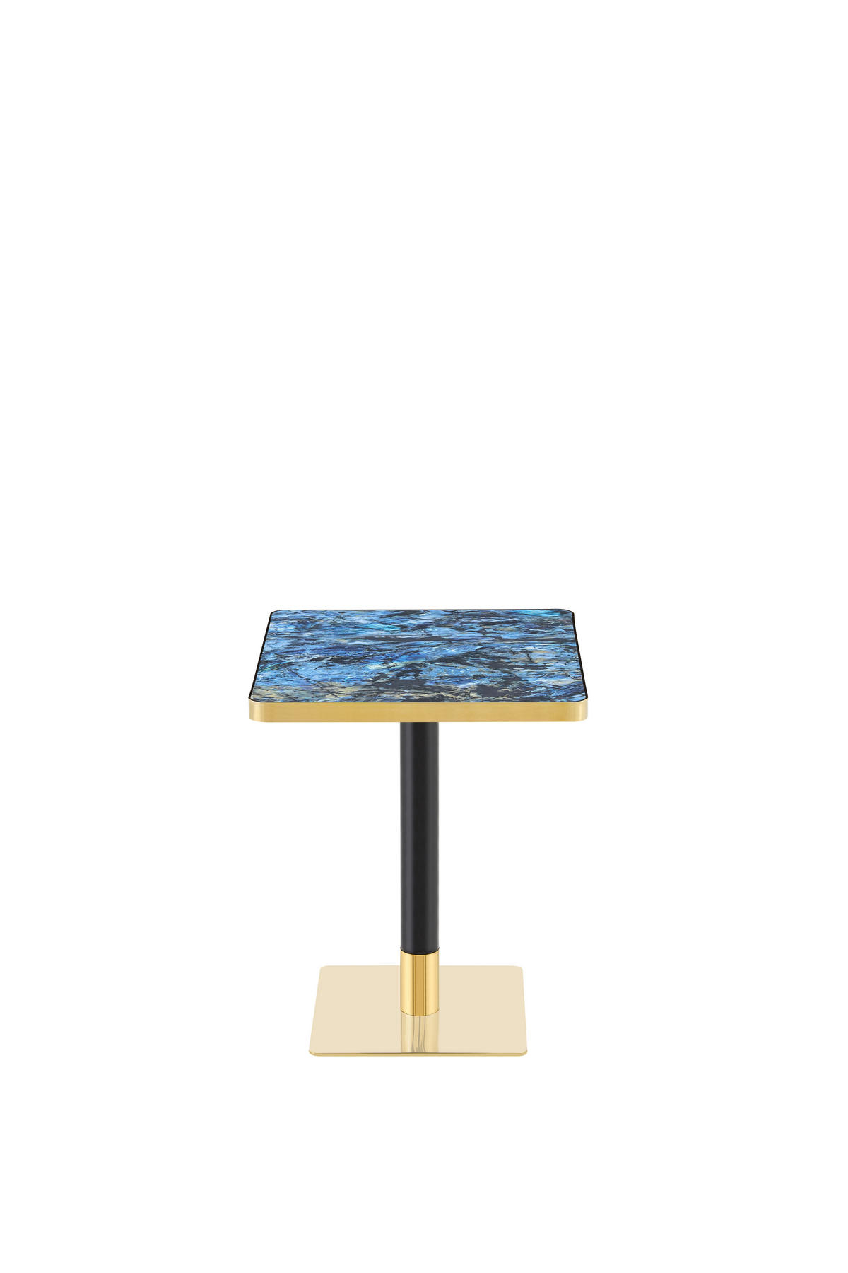 BARTISCH 60/60/74 cm mit Marmor-Optik DE-40022 Blau - Blau, Metall (60/60/74cm) - ComfortXL