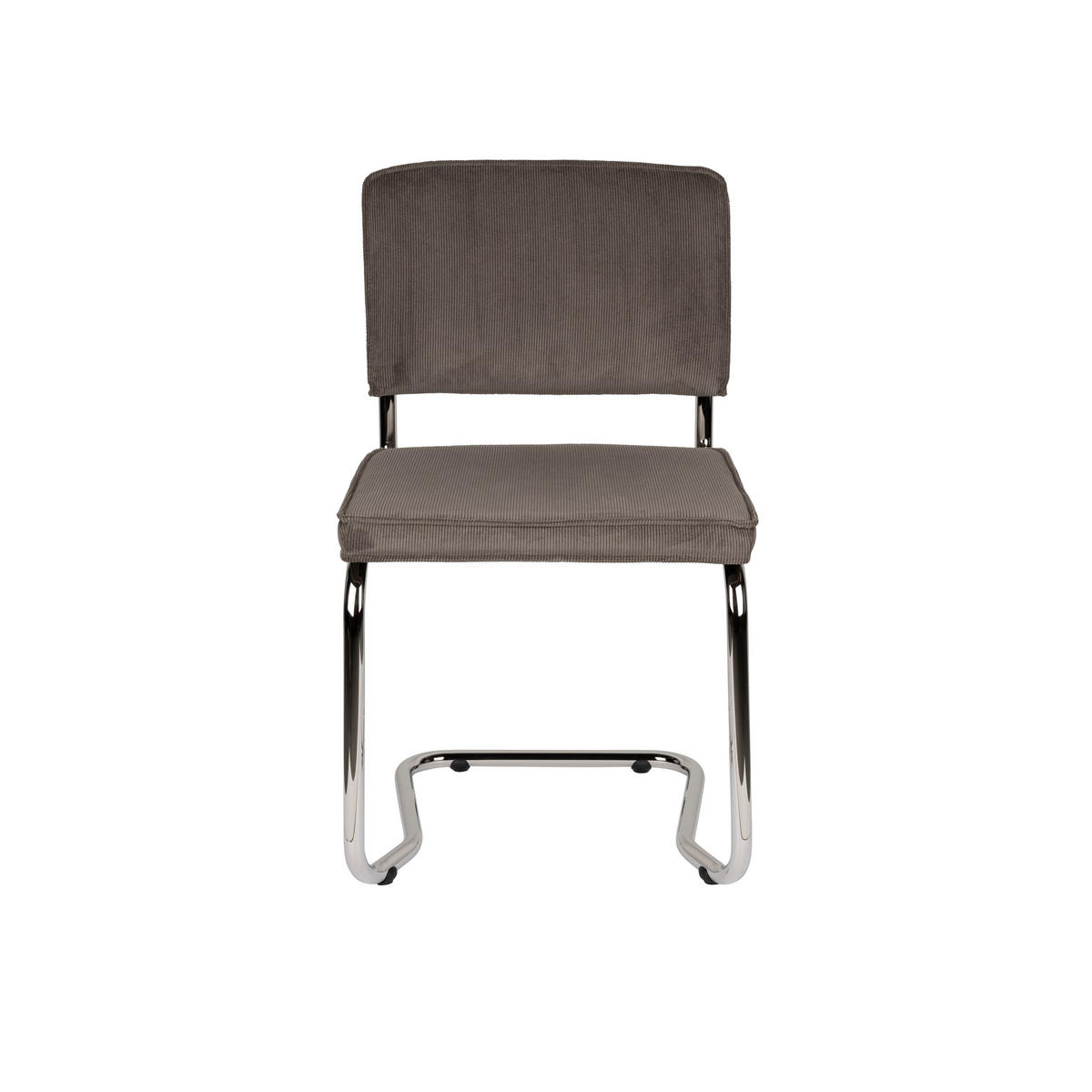 ESSZIMMERSTUHL Ridge Kink Rib Grau - 2 er Set - Dunkelgrau, Textil (48/85/50cm) - Zuiver
