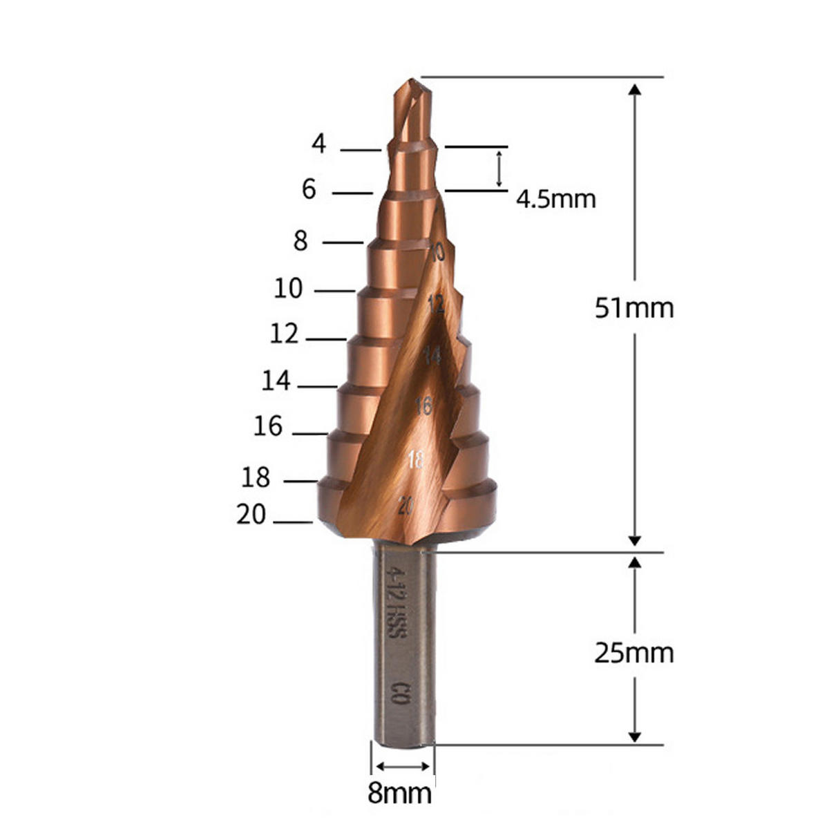 BIT-SATZ，DREIECKIGER Griff - Braun, Metall (2/2/7.6cm) - LIBRATON
