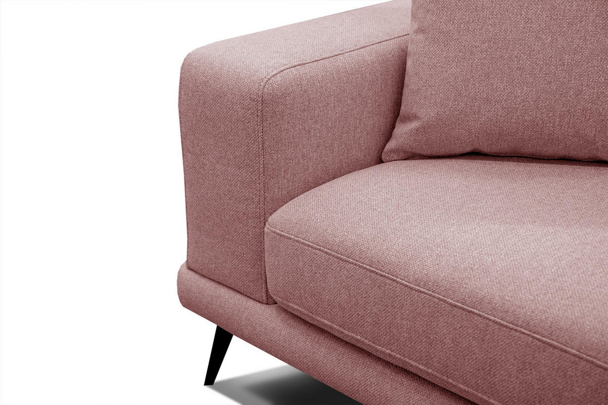 SOFA MEDIOLANE 2,5-Sitzer, hellrot - Hellrot, Holzwerkstoff/Textil (203/87/96cm) - Courtois Laville
