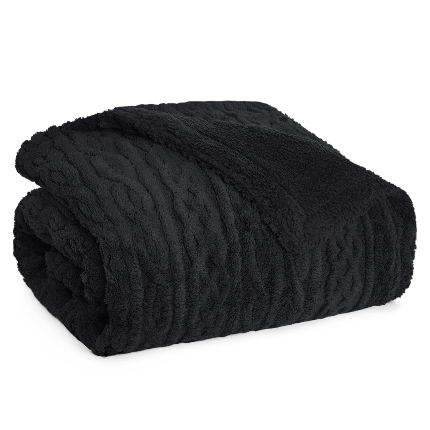 Blumtal Kuscheldecke Schwarz 150x200 cm