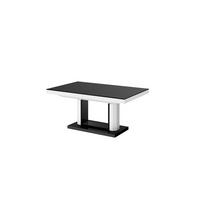 COUCHTISCH rechteckig Schwarz Hochglanz - Weiß Hochglanz 120/75/54 cm - Schwarz Hochglanz/Weiß Hochglanz, Holzwerkstoff (75/120/54cm) - designimpex