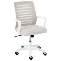 BÜROSTUHL Hellgrau Radiant - Hellgrau, Textil (58/88/58cm) - Beliani