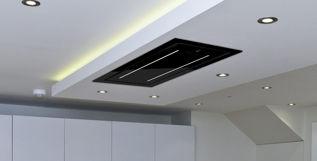 DUNSTABZUGSHAUBE GCH C 341 120 BL 120 cm Schwarz - Schwarz, Glas (120/10/60cm) - Gurari