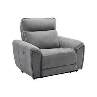 RELAXSESSEL elektrisch - Stoff - Grau - DJARALO - Grau, Textil (120/106/96cm) - Vente-Unique