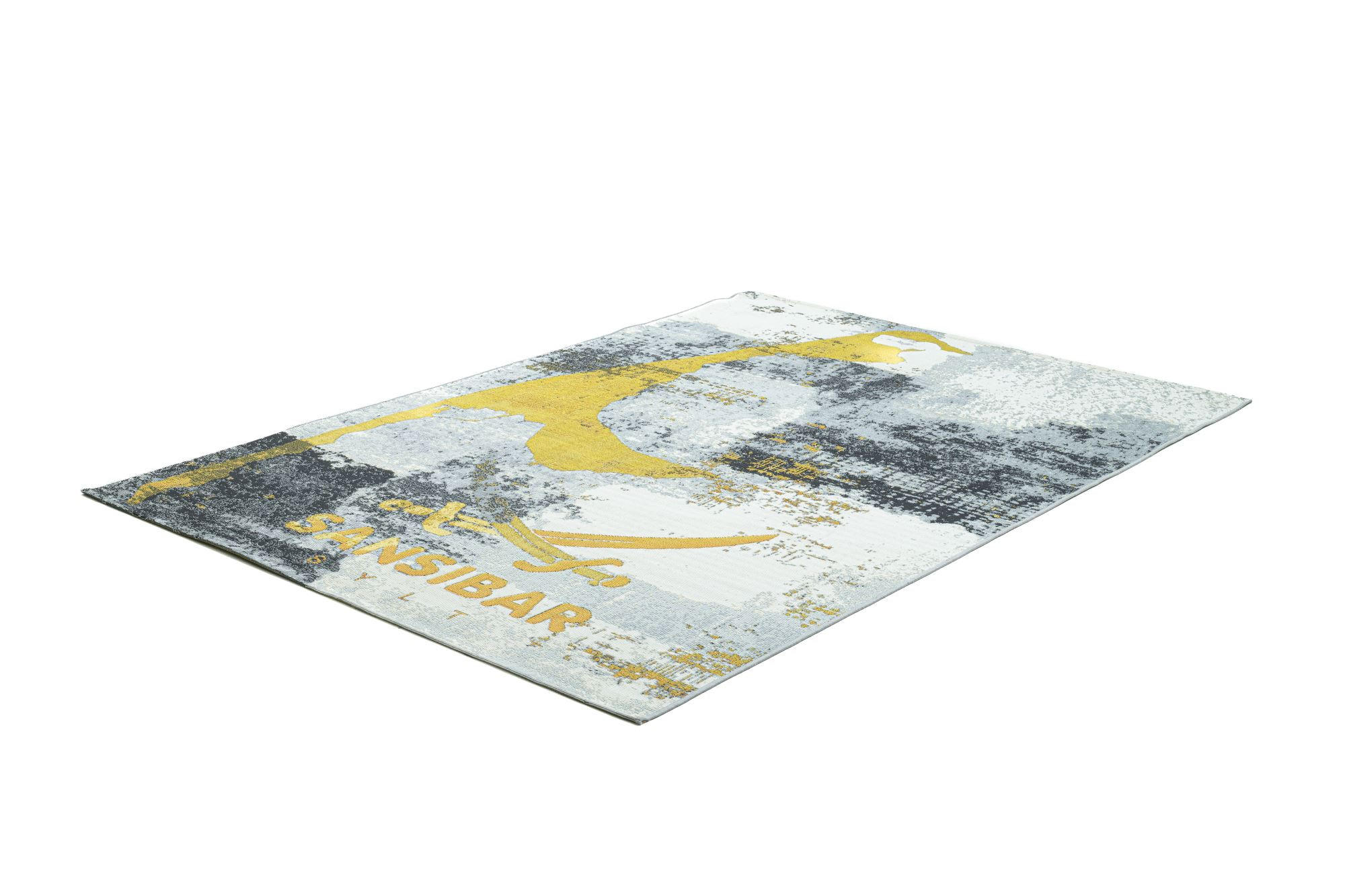 Thumbnail - Sansibar Sylt Outdoorteppich, Grau, Textil, Zeichen/Symbole/Nummern/Buchstaben, Rechteckig, 60x100 cm, Oeko-Tex®, für Fu...