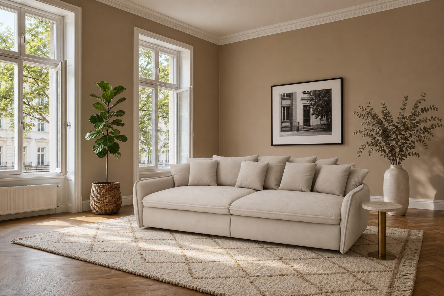 foamnova Bigsofa Natur 274x61x131 cm