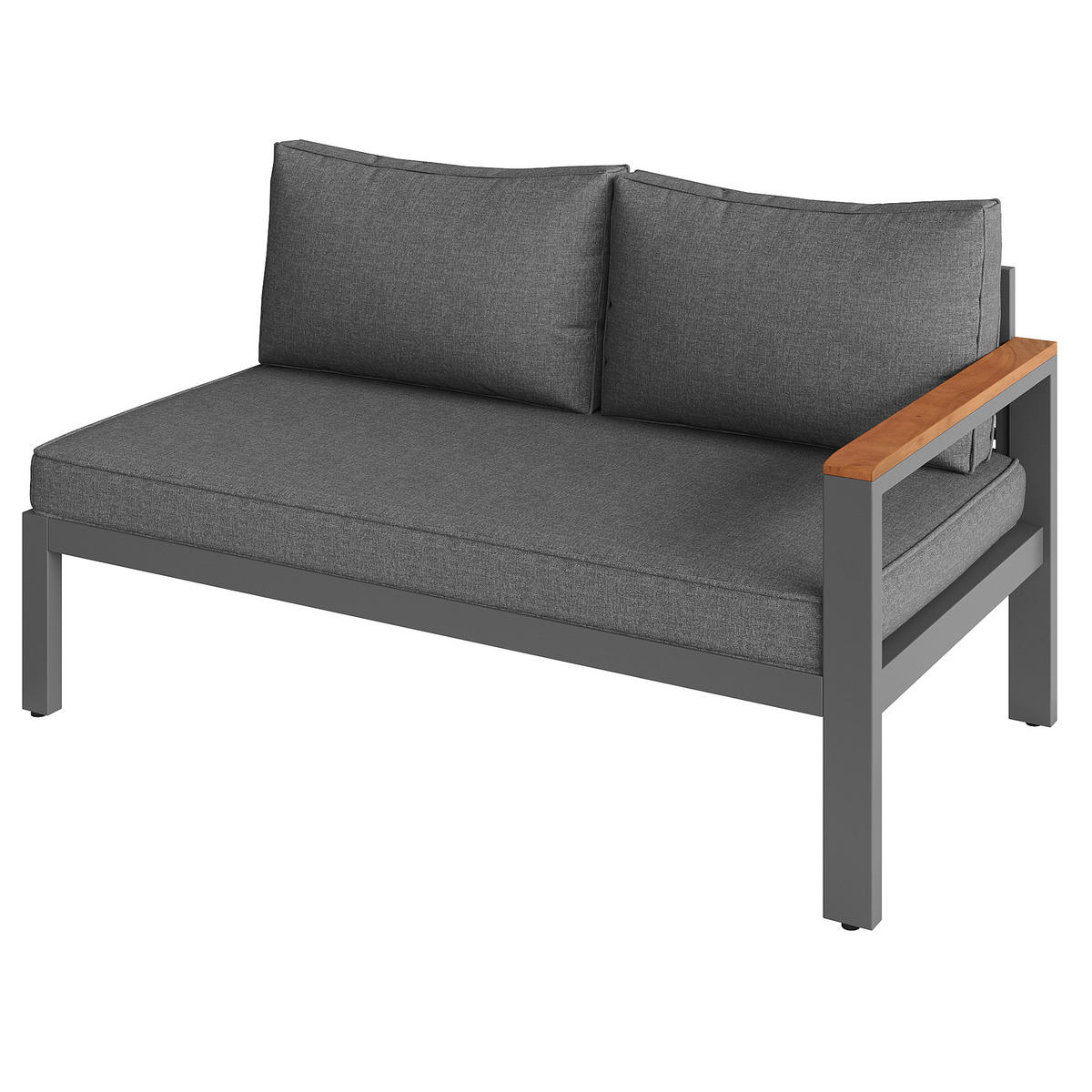 ESSGRUPPE 7-8 Personen Grau Mit Verzinktem Gestell - Dunkelgrau, Metall - FLIEKS