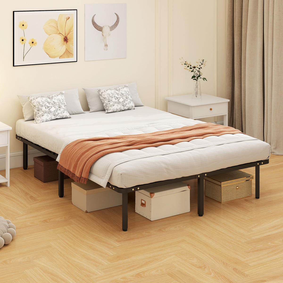 BETT 140x190 cm DE-14656mit Stauraum Schwarz - Schwarz, Holzwerkstoff (140/190cm) - ComfortXL