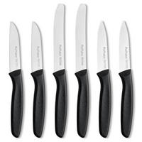 KÜCHENMESSERSET 6-teilig Edelstahl Schwarz - Hellgrau, Metall (18.8cm)