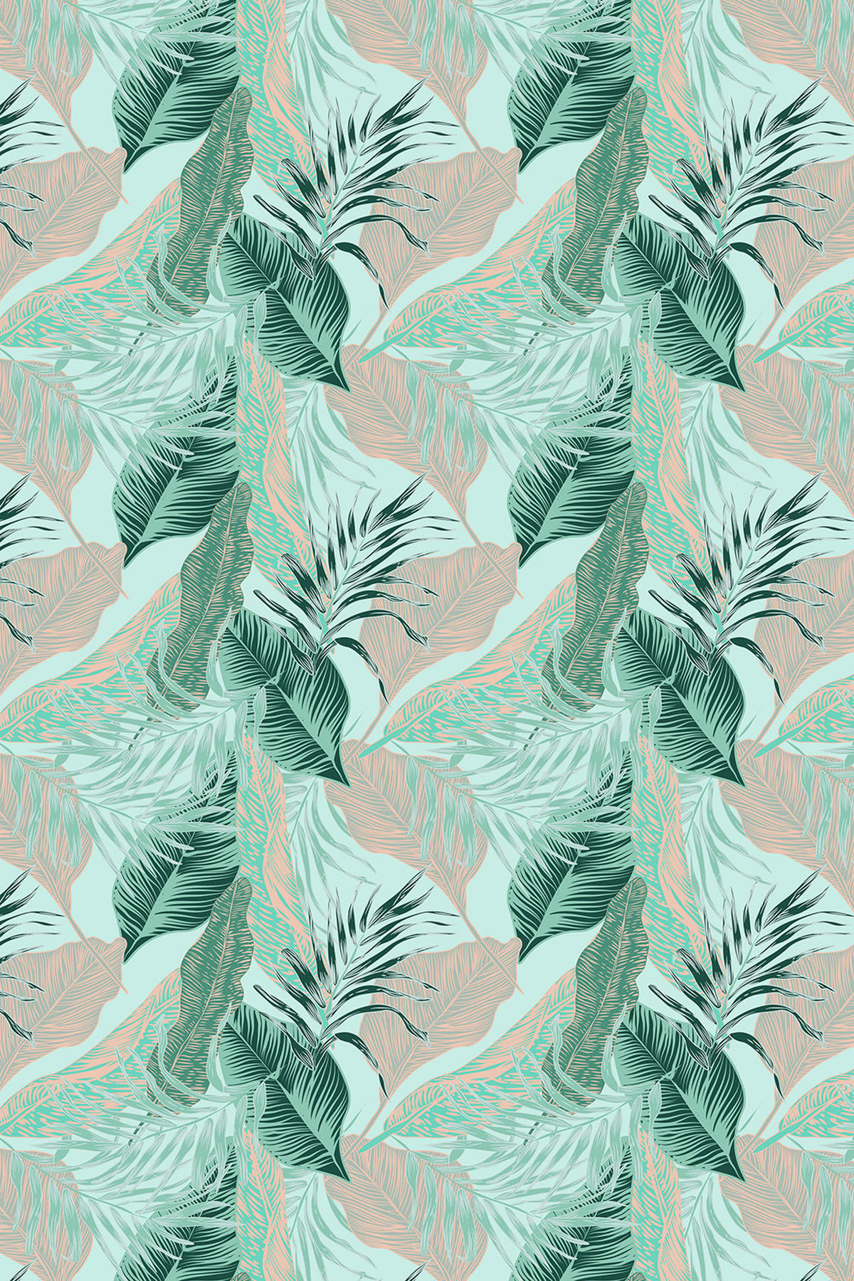 VERDUNKELUNGSROLLO 120x180 cm Tropische Blätter - Blau, Textil (120/180cm) - TULUP