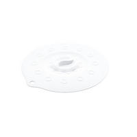 SILIKONDECKEL 18cm „FUNNY KITCHEN“ weiß - Weiß, Kunststoff (18/18/0.5cm) - Magu Cera