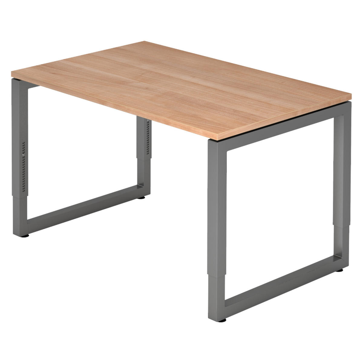 SCHREIBTISCH Serie-R 80/120/74 cm in Nussbaumfarben/Graphitfarben - Nussbaumfarben/Graphitfarben, Holzwerkstoff (80/120/74cm) - bümö