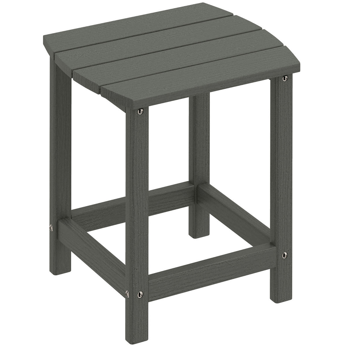 OUTDOOR-BEISTELLTISCH HDPE Grau - Grau, Kunststoff (48/37/46cm) - Outsunny