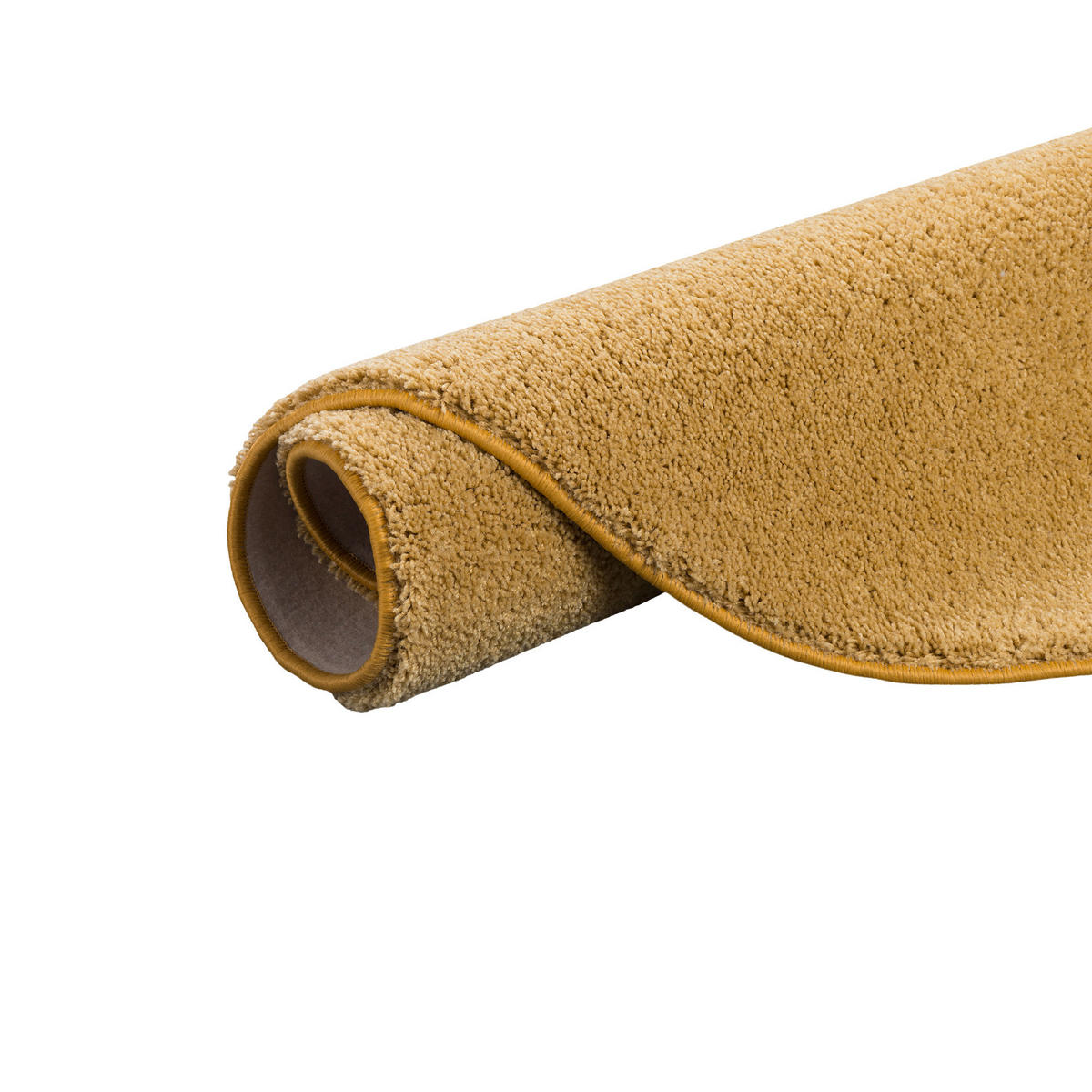 HOCHFLOR SHAGGY TEPPICH PALACE RUND - Currygelb, Textil (100/100cm) - Snapstyle