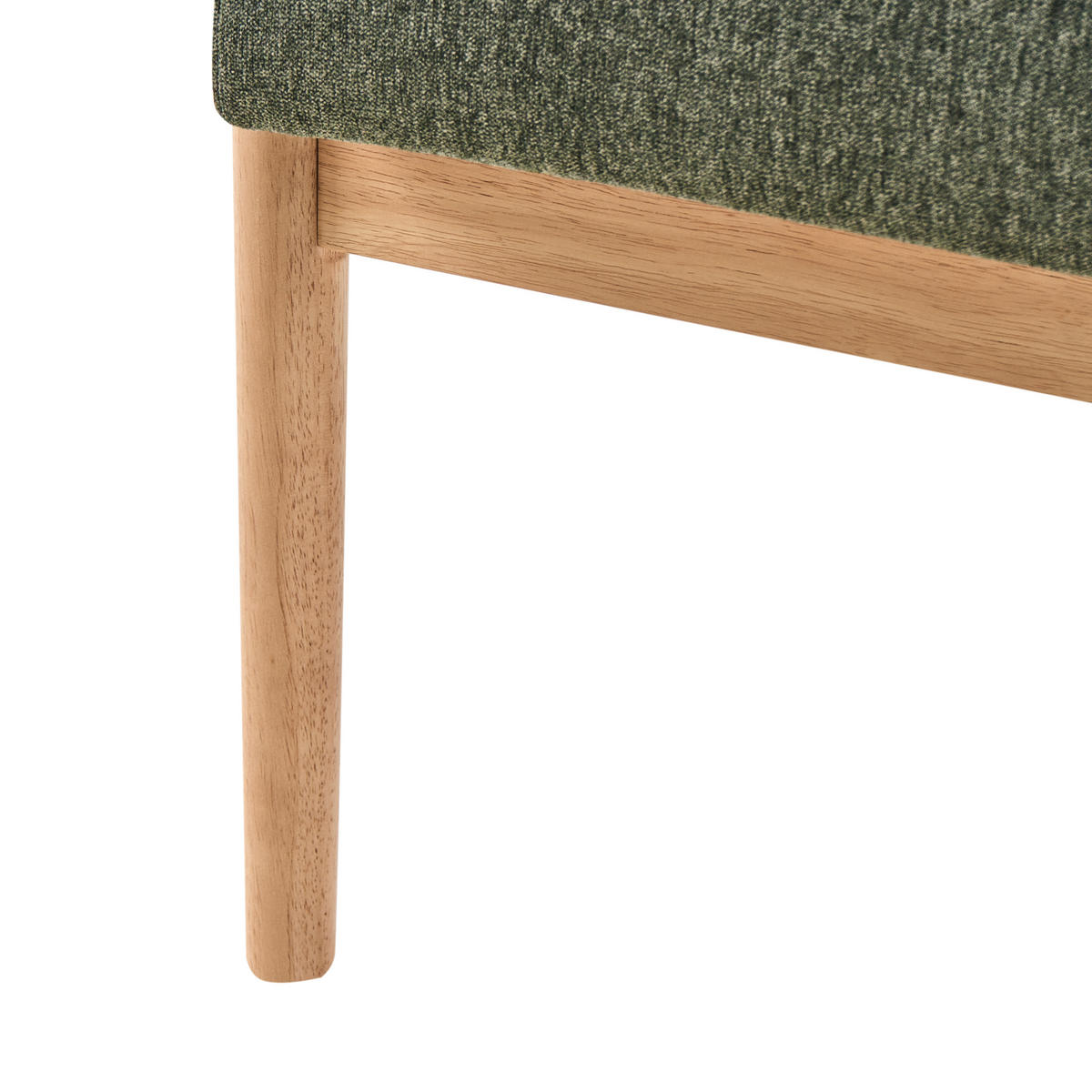 SOFA 3-Sitzer Hellbraun/Grün Esrum - Hellbraun/Grün, Holz/Textil (151/79/72cm) - Beliani