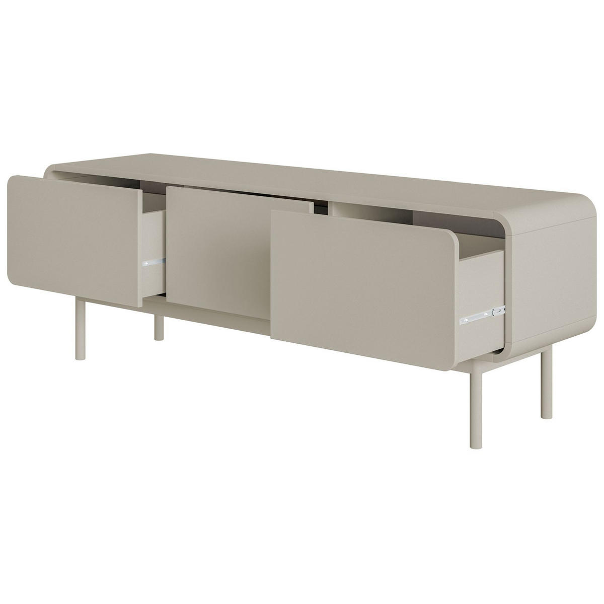 TV-LOWBOARD Oro Greige mit 3 Schubladen 154 cm - Taupe, Holz/Holzwerkstoff (154/53.4/40cm) - Selsey