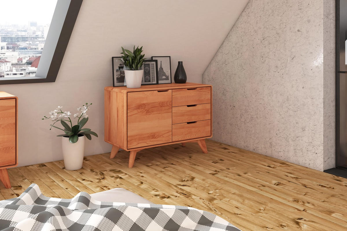 KOMMODE GREG Kernbuche - Kernbuche, Holz (90/63/40cm) - byoak