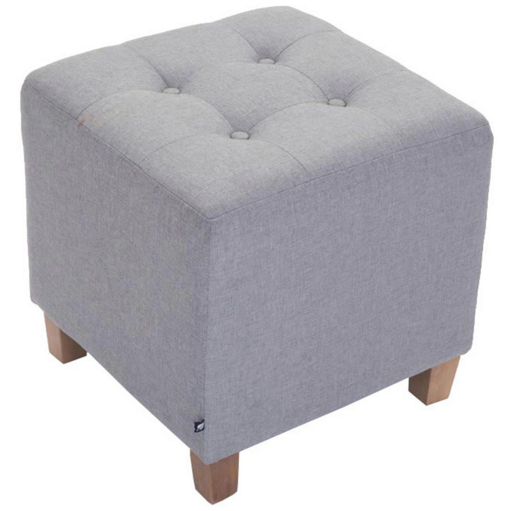 Thumbnail - CLP Sitzwürfel, Hellgrau, Textil, 45x46x45 cm, Wohnzimmer, Hocker, Sitzwürfel