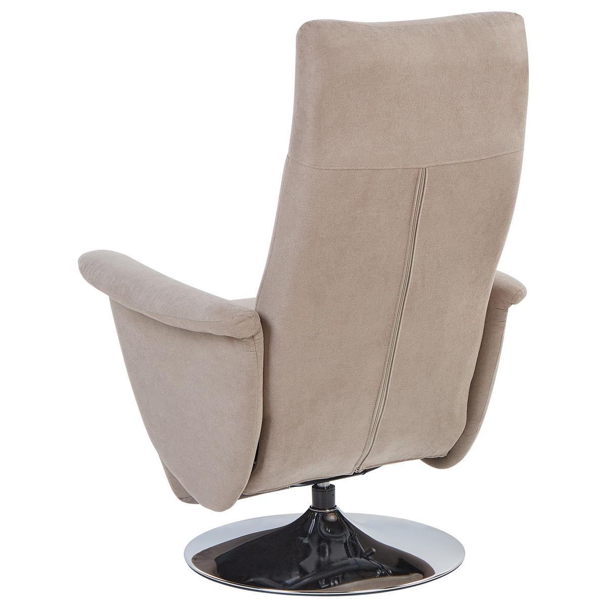 SESSEL Stoff Taupe Prime - Beige/Silberfarben, Textil (82/113/80cm) - Beliani