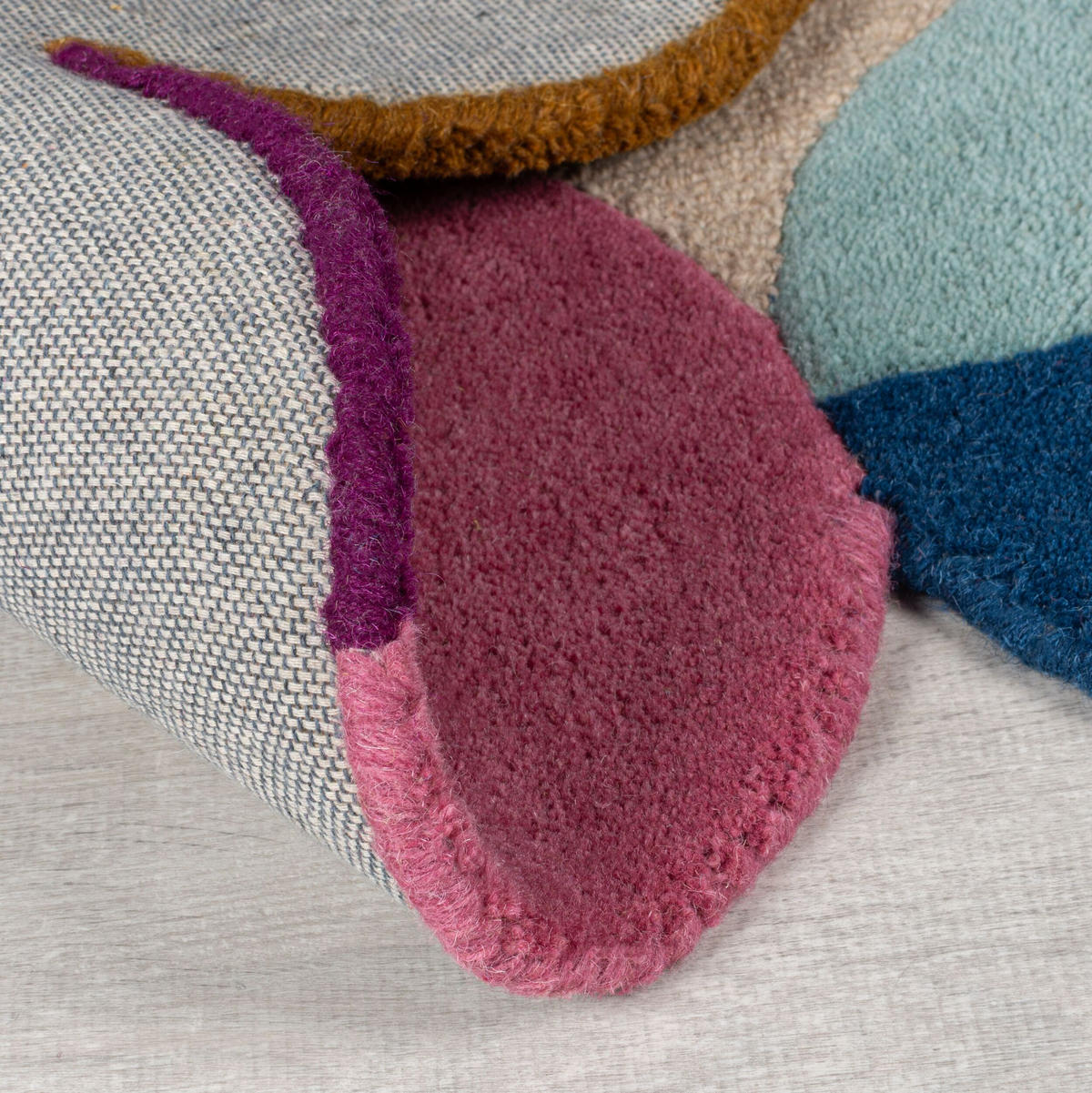 WOLLTEPPICH Scallop Muster, Geometrisch, Wohnzimmer Multicolor-Beige Rechteckig 200x290 - Multicolor, Textil (200/290cm) - KADIMA DESIGN