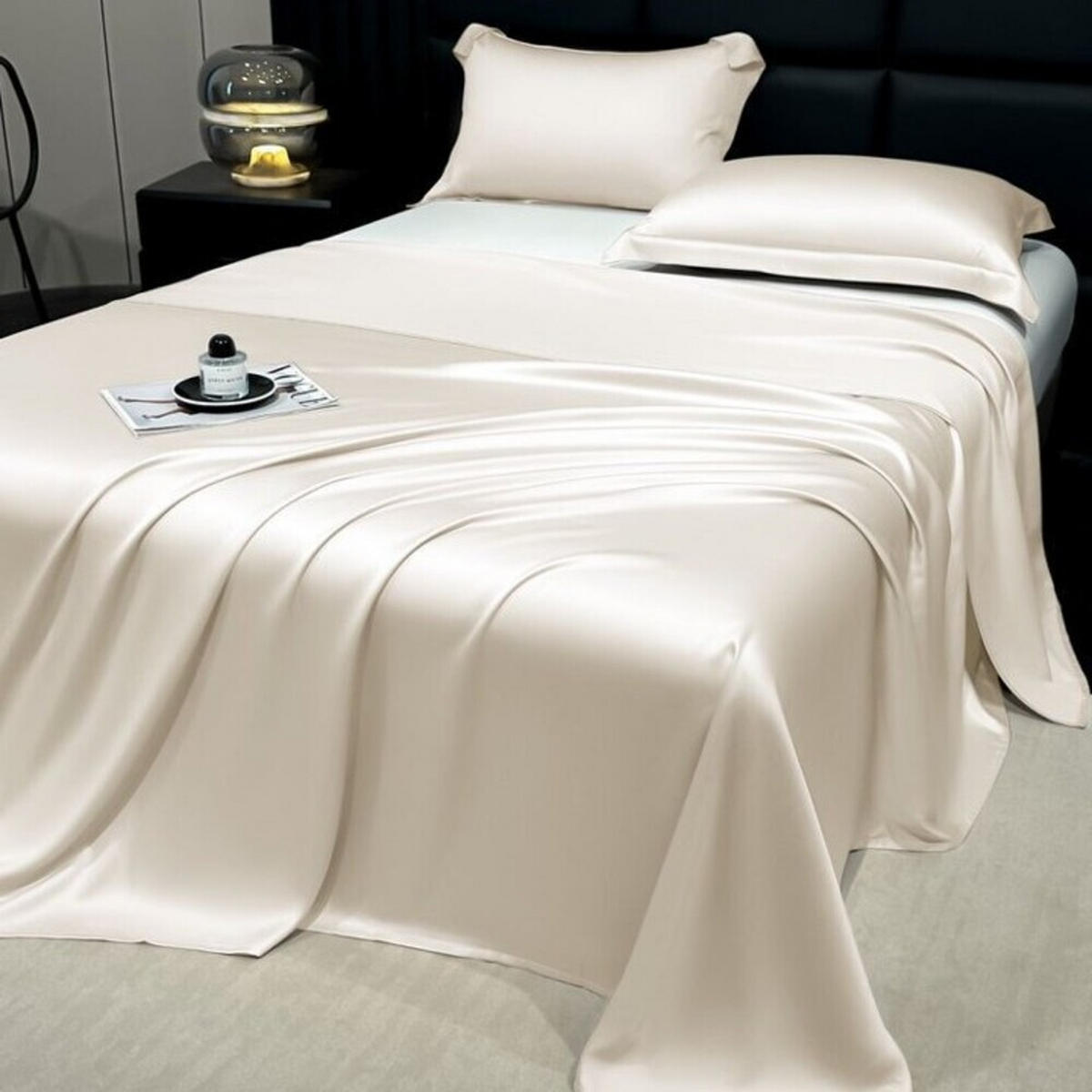 BETTWÄSCHE,CREMEFARBEN, Eisseidenstoff, 230 x 160 cm - Beige, Textil (160/230cm) - Weltevree