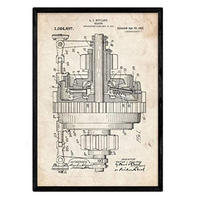 POSTER Getriebe Patent A3 Rahmenlos - Klar, Papier (29.7/5/42cm) - Nacnic