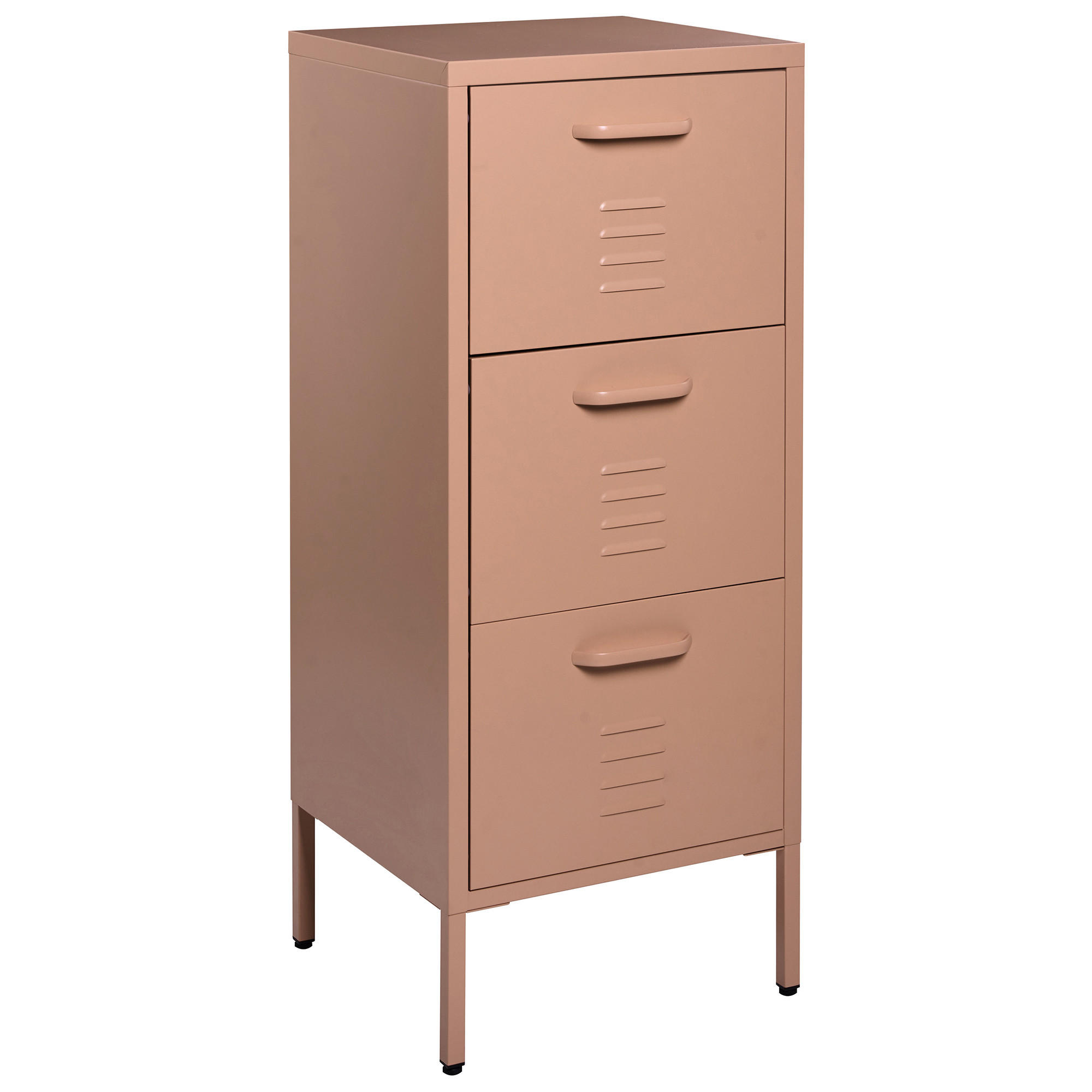 AKTENSCHRANK pfirsichrosa Wostok - Pink, Metall (43/103/40cm) - Beliani