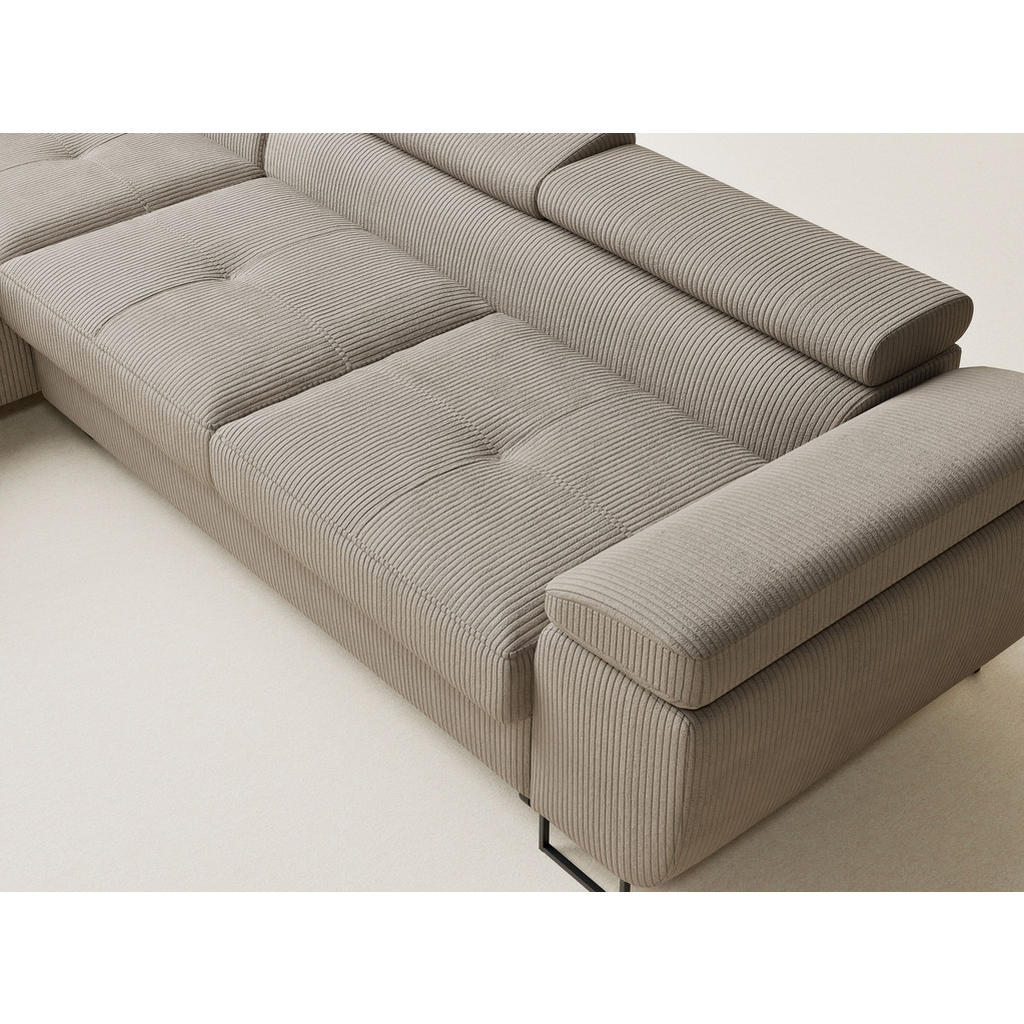 Thumbnail - Maison de Reve Ecksofa, Beige, Textil, 4-Sitzer, Füllung: Schaumstoff, L-Form,L-Form, 277x203 cm, Oeko-Tex® Standard 100...