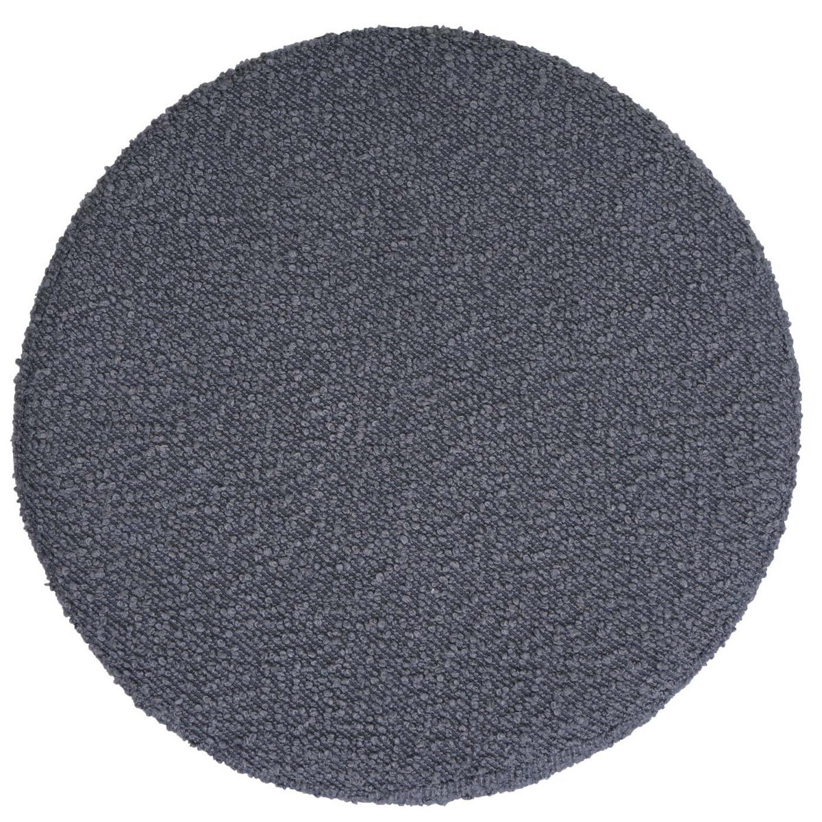 HOCKER höhenverstellbar und drehbar Sitzhöhe 45-57cm Ø 37cm Stoff Bouclé Dunkelgrau - Grau, Textil (37/57/37cm) - PROREGAL