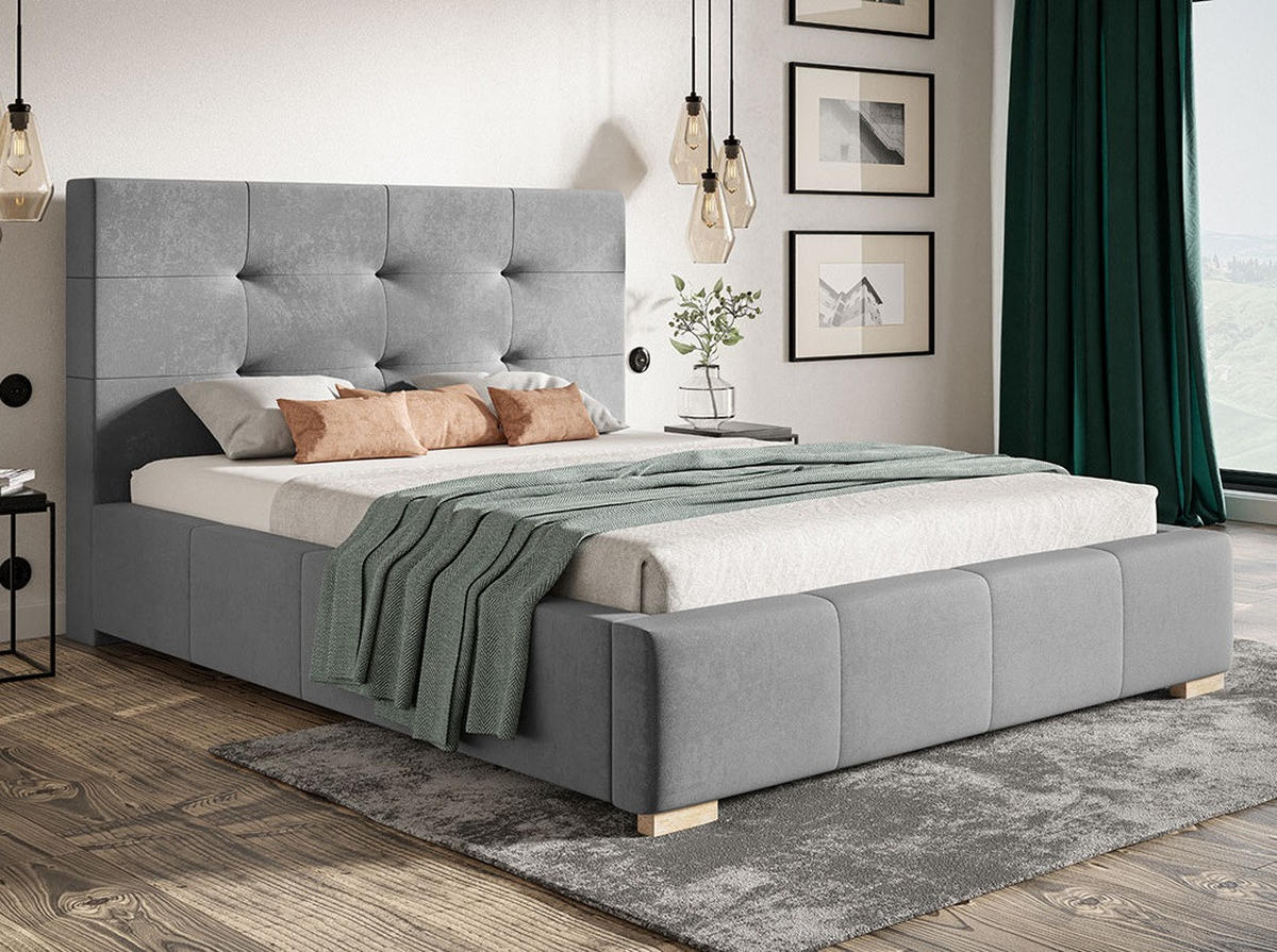 BETT Grau BEN 5 180x200 cm - Grau, Textil (180/200cm) - Sepro Meble